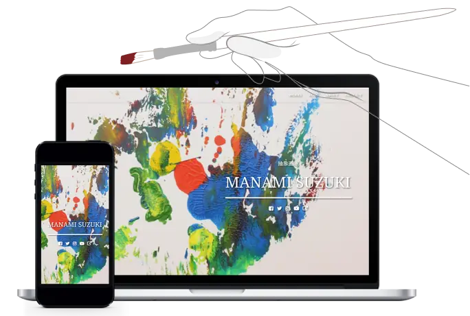 ARTICULの編集画面と公開サイトのイメージ